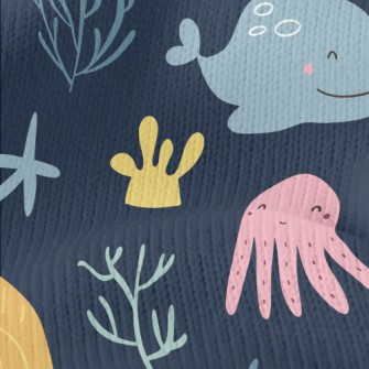 Warm And Cute Marine Life Stretch Jersey