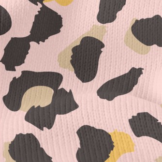 Hand Painted Pink Leopard Prin Stretch Jersey