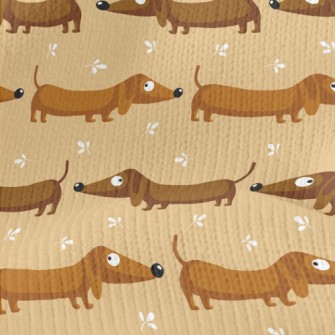 Silly Cute Dachshund Stretch Jersey
