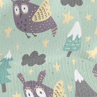 Picture Book Style Owl Stretch Jersey