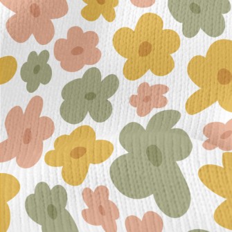 Hand Drawn Colorful Flowers Stretch Jersey