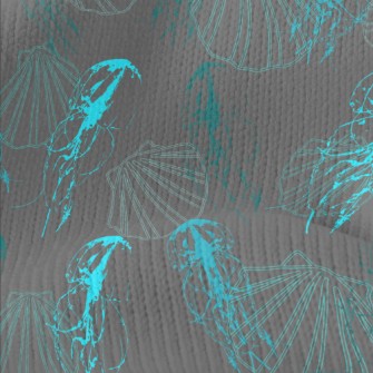 Line Jellyfish And Shells Stretch Jersey