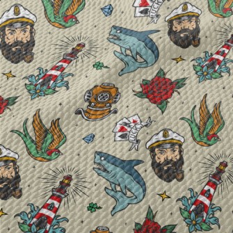 Retro Nautical And Captain&#39 Birdseye Piqué
