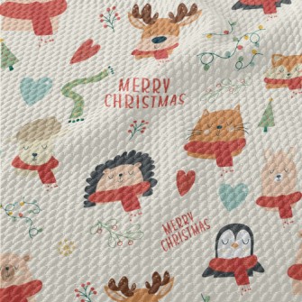 Animals Wearing Scarves For Ch Birdseye Piqué
