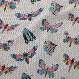 Colorful Abstract Butterflies  Birdseye Piqué
