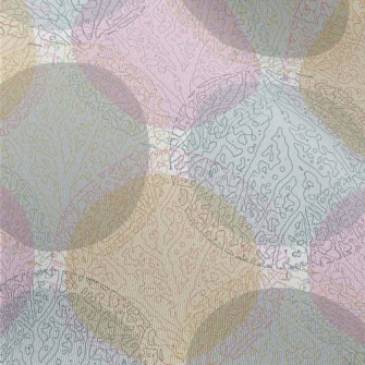 Colorful Circular Branch Patte Chiffon