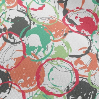 Colorful Hand-painted Circle B Chiffon