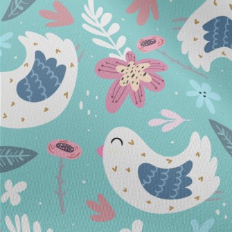 Gorgeous And Delicate Birds An Chiffon