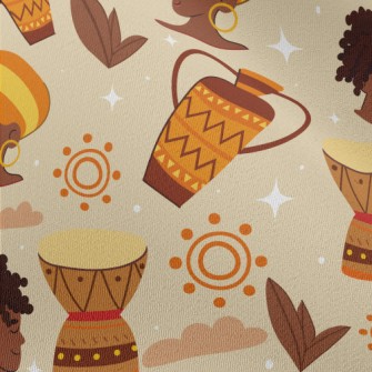 Africans And Ethnic Pottery Chiffon