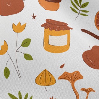 Autumn Hand Drawn Pattern Chiffon