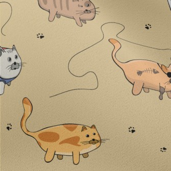 Cute Cats In Various Costumes Chiffon