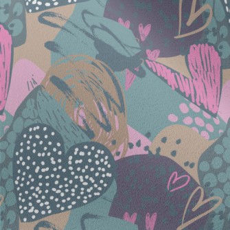 Colorful Messy Love Pattern Chiffon