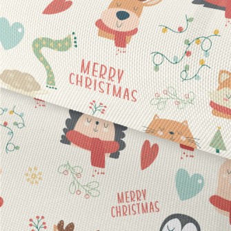 Animals Wearing Scarves For Ch Waterproof Oxford