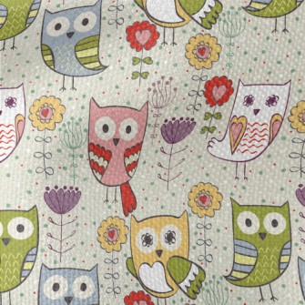 Various Colorful Owls Waterproof Canvas