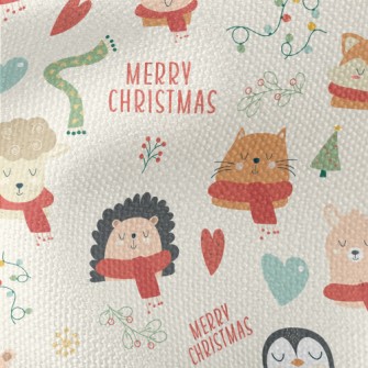Animals Wearing Scarves For Ch Waterproof Canvas