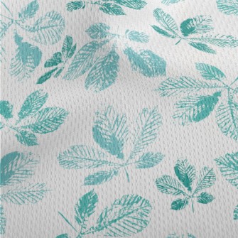 Green Leaf Rubbing Athletic Mesh Flat Back