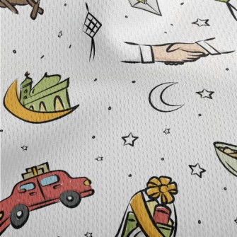 Islamic Pattern For Ramadan Athletic Mesh Flat Back