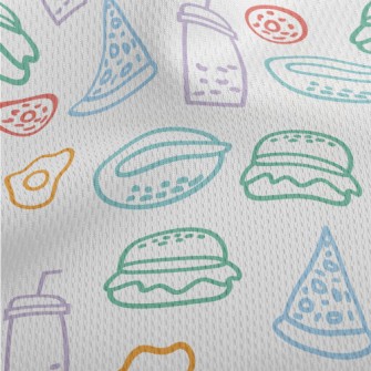 Color Line Fast Food Athletic Mesh Flat Back