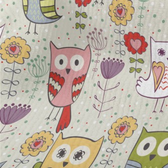 Various Colorful Owls Terry
