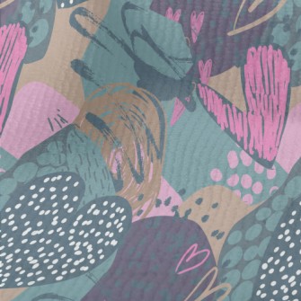 Colorful Messy Love Pattern Terry