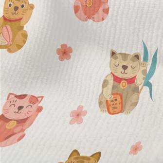 Colorful Cute Lucky Cat Terry