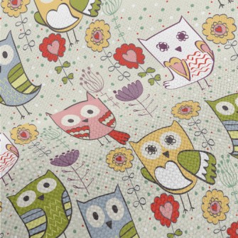 Various Colorful Owls Performance Linen