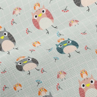Colorful Silly Owl Performance Linen