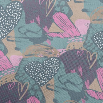 Colorful Messy Love Pattern Performance Linen