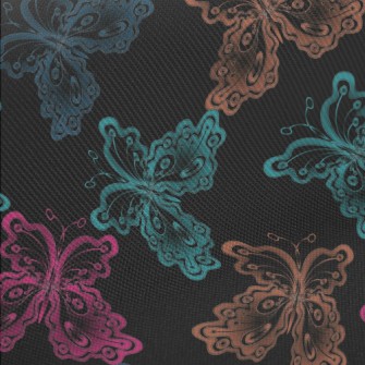 Colorful Gorgeous Butterfly Twill