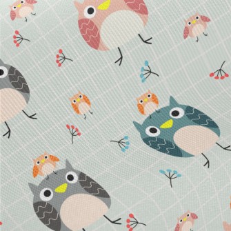 Colorful Silly Owl Twill
