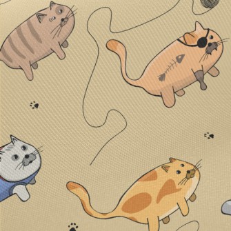 Cute Cats In Various Costumes Twill