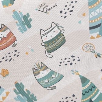 Cute Indian Cat Twill