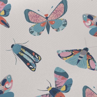 Colorful Abstract Butterflies  Twill