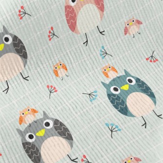 Colorful Silly Owl Standard Corduroy