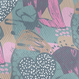 Colorful Messy Love Pattern Standard Corduroy