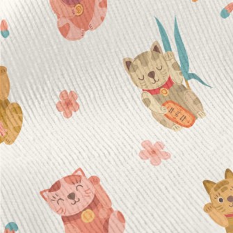 Colorful Cute Lucky Cat Standard Corduroy