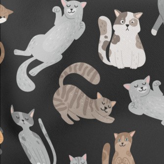 Hand Drawn Leisurely Cat Stretch Ponte