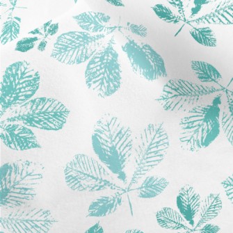 Green Leaf Rubbing Micro Fleece