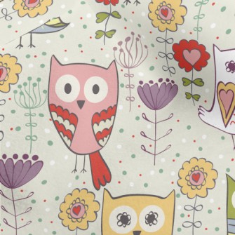 Various Colorful Owls Micro Fleece