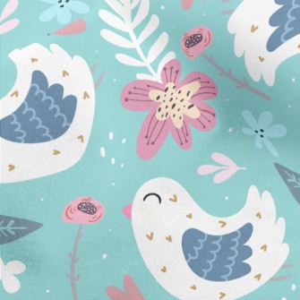 Gorgeous And Delicate Birds An Micro Fleece