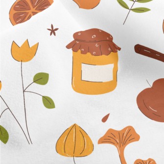Autumn Hand Drawn Pattern Micro Fleece