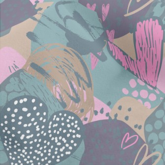 Colorful Messy Love Pattern Micro Fleece