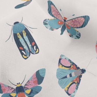 Colorful Abstract Butterflies  Micro Fleece