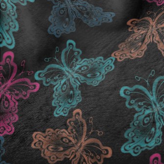 Colorful Gorgeous Butterfly Minky