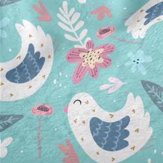 Gorgeous And Delicate Birds An Minky