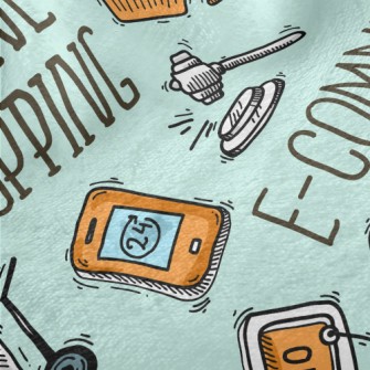 Modern Online Shopping Pattern Minky