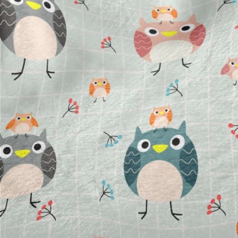 Colorful Silly Owl Minky