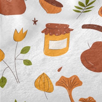 Autumn Hand Drawn Pattern Minky