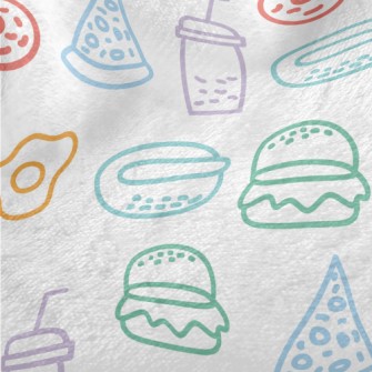 Color Line Fast Food Minky