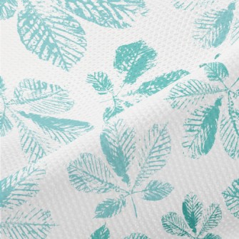 Green Leaf Rubbing Piqué